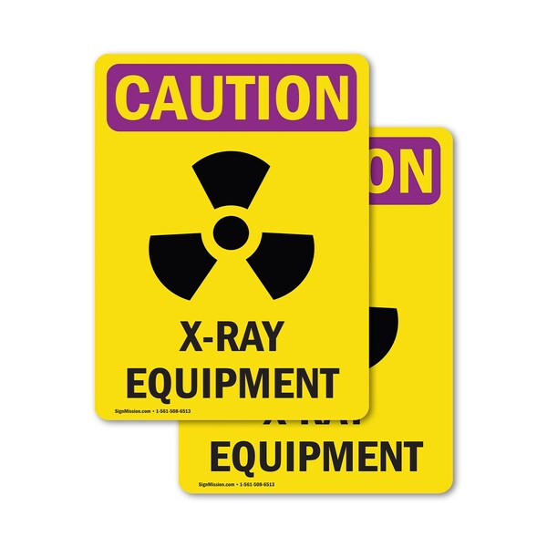Signmission Radiation & Laser Sign, 10 in H x 7 in W, Vinyl Decal, Rectangle OS-2PACK-CR-D-710-V-10281 - main